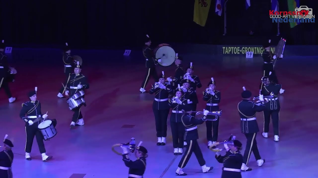 Jachthoornkorps Showband Urk tijdens Taptoe Groningen 2022