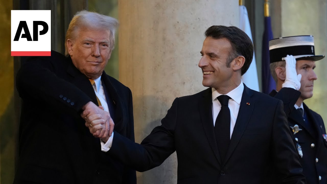 Trump meets with Macron in Paris ahead of Notre Dame reopening