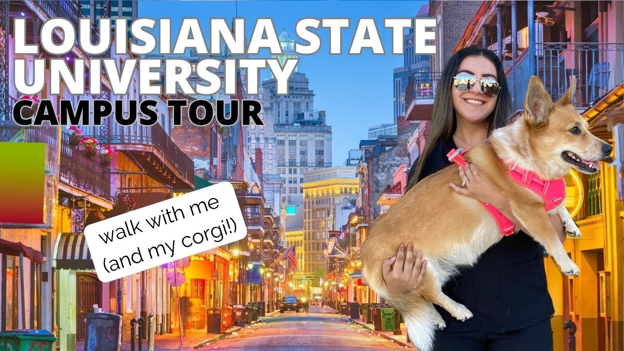 Louisiana State University Campus Tour | Walk with Me & My Corgi in 4K