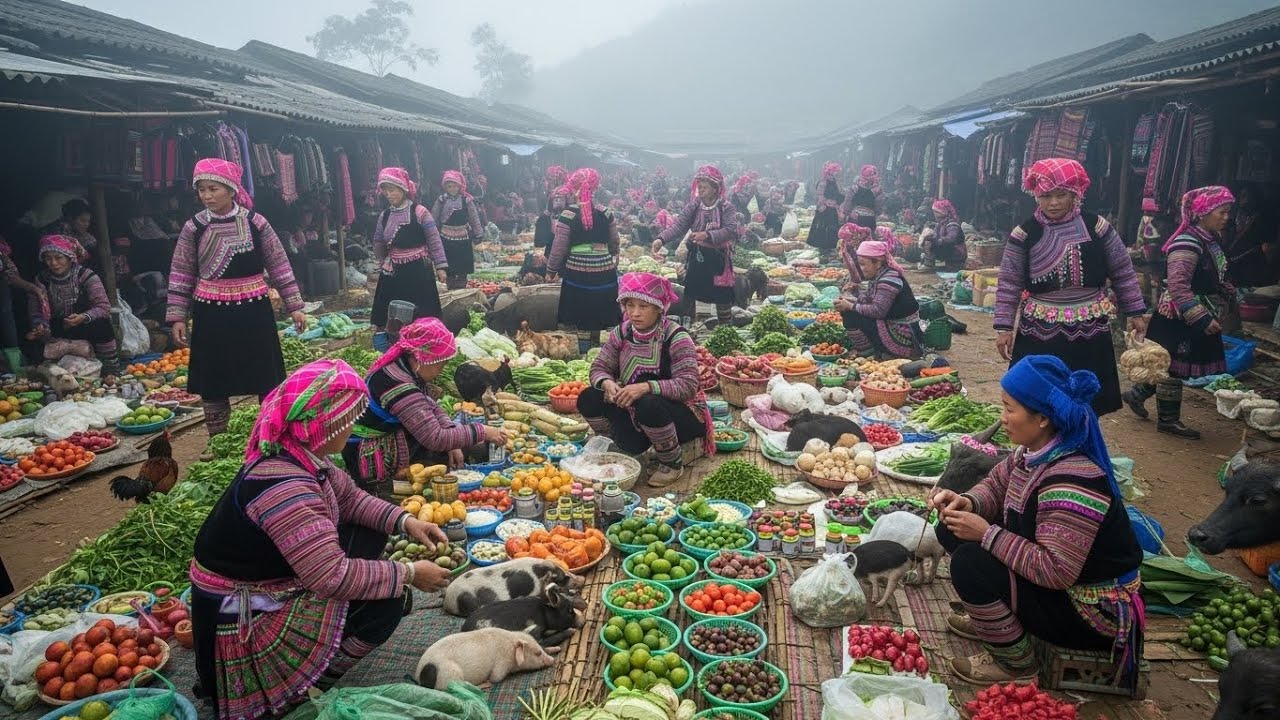 Cao Son market is one of the highland markets in the misty border region between Vietnam and China.