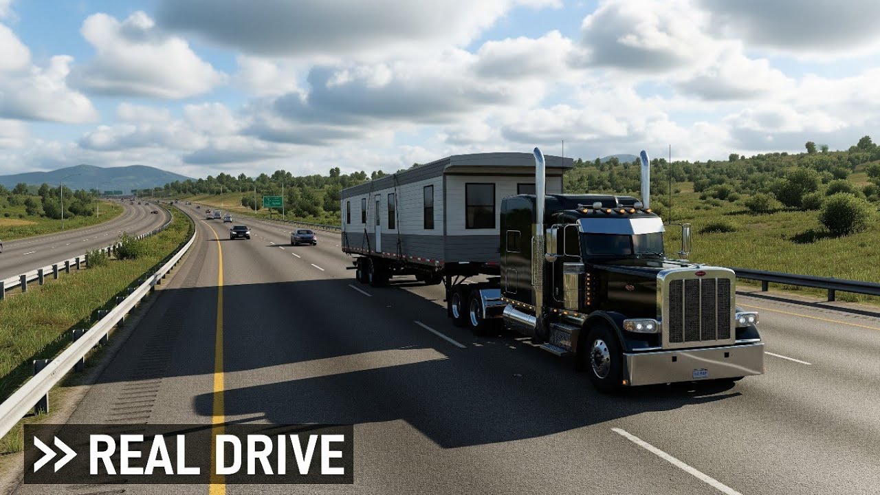 This House Trailer Is Too Heavy 😨 | Truck Driver USA EVO Realistic Drive | Realistic games | 🎮