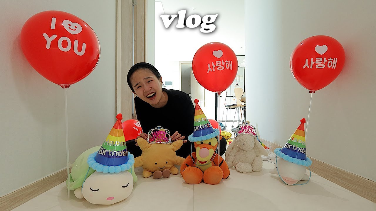 vlog 3살생일 서프라이즈파티🎉둘째결과..?🫢다이소쇼핑, 짜장밥, 빵터진 사랑이 리액션