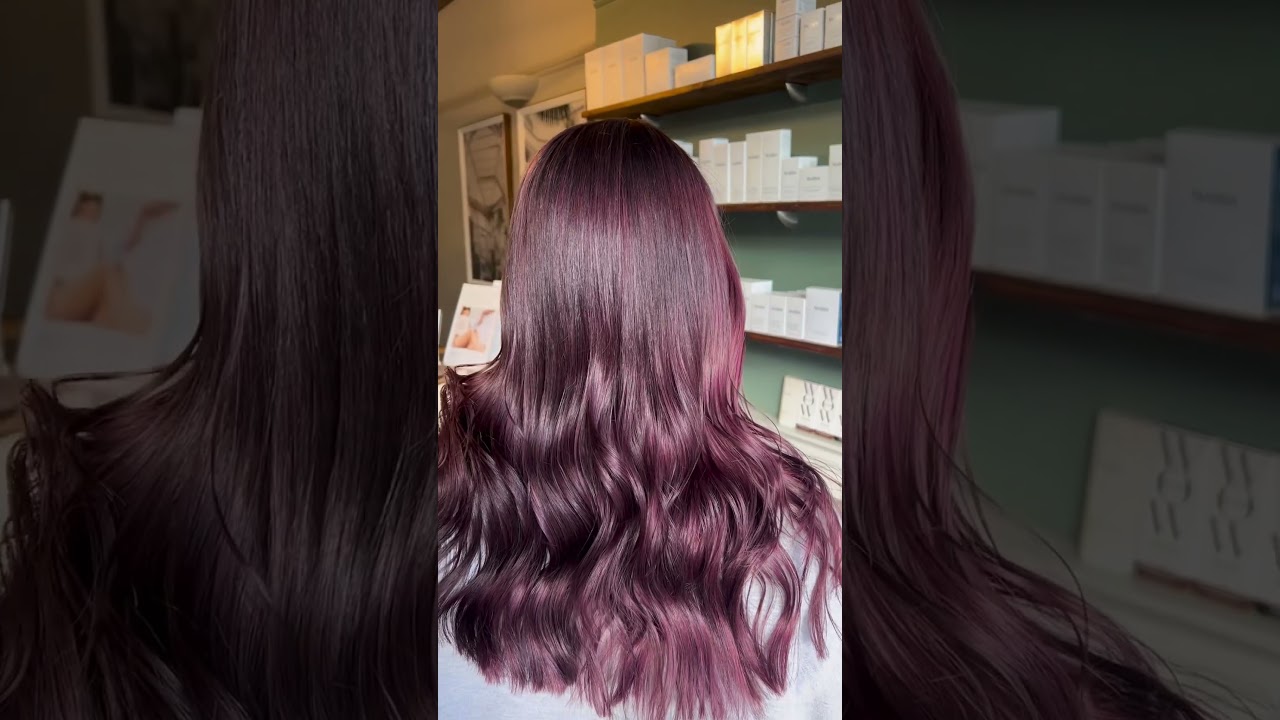 Plum hair obsession at our Aveda salon 