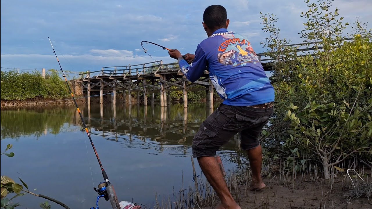 MANCING DI BAWAH JEMBATAN TUA ,TERNYATA,,! BANYAK DI HUNI IKAN BESAR.#fishing #mancing 