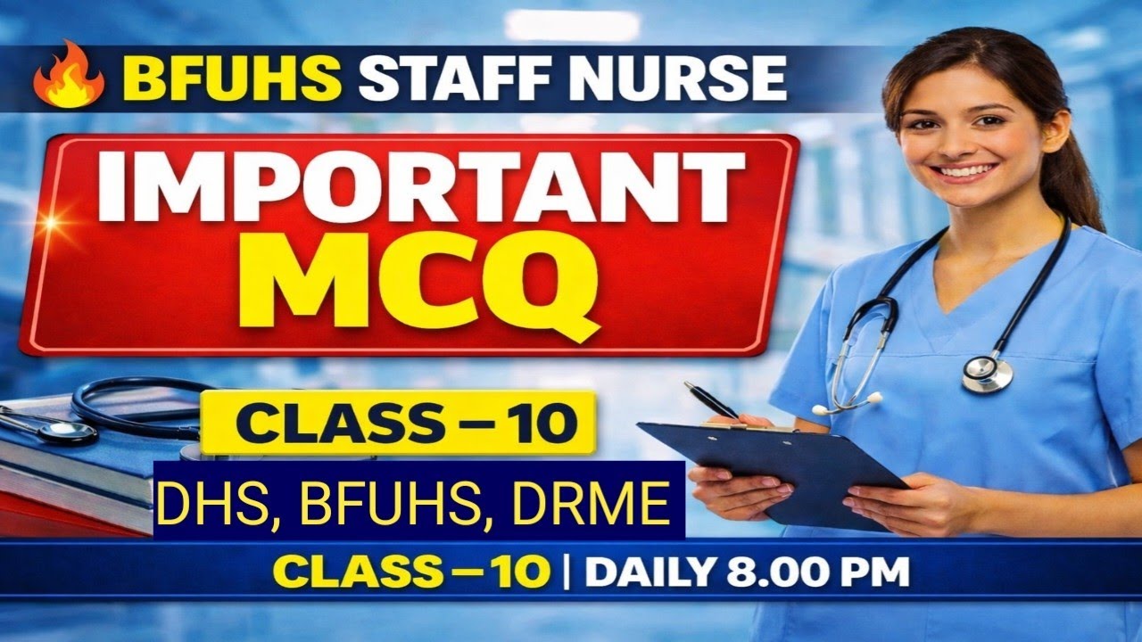 Dhs staff nurse exam preparation || Bfuhs Staff Nurse Exam Preparation 