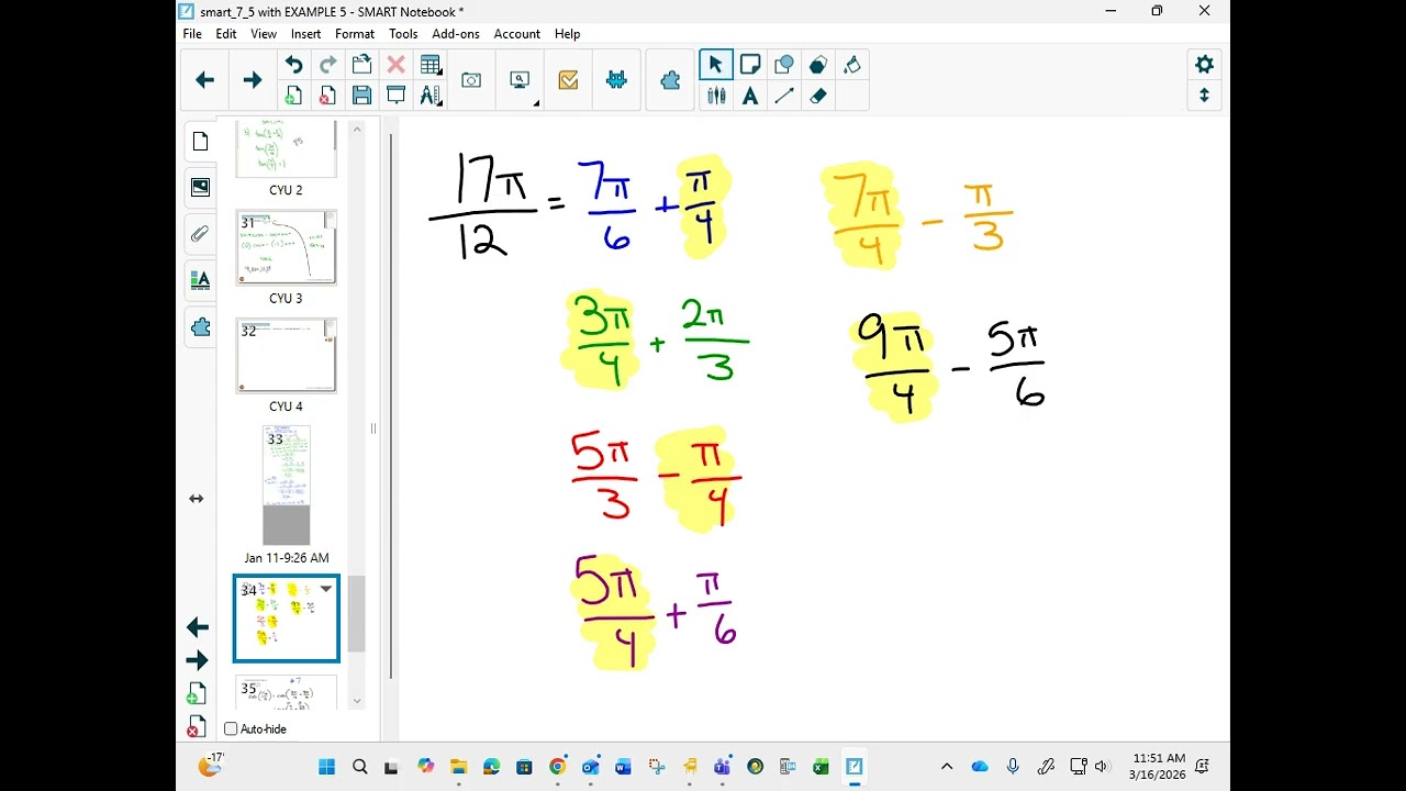 40SP 7 5 Example 5 pi over 12