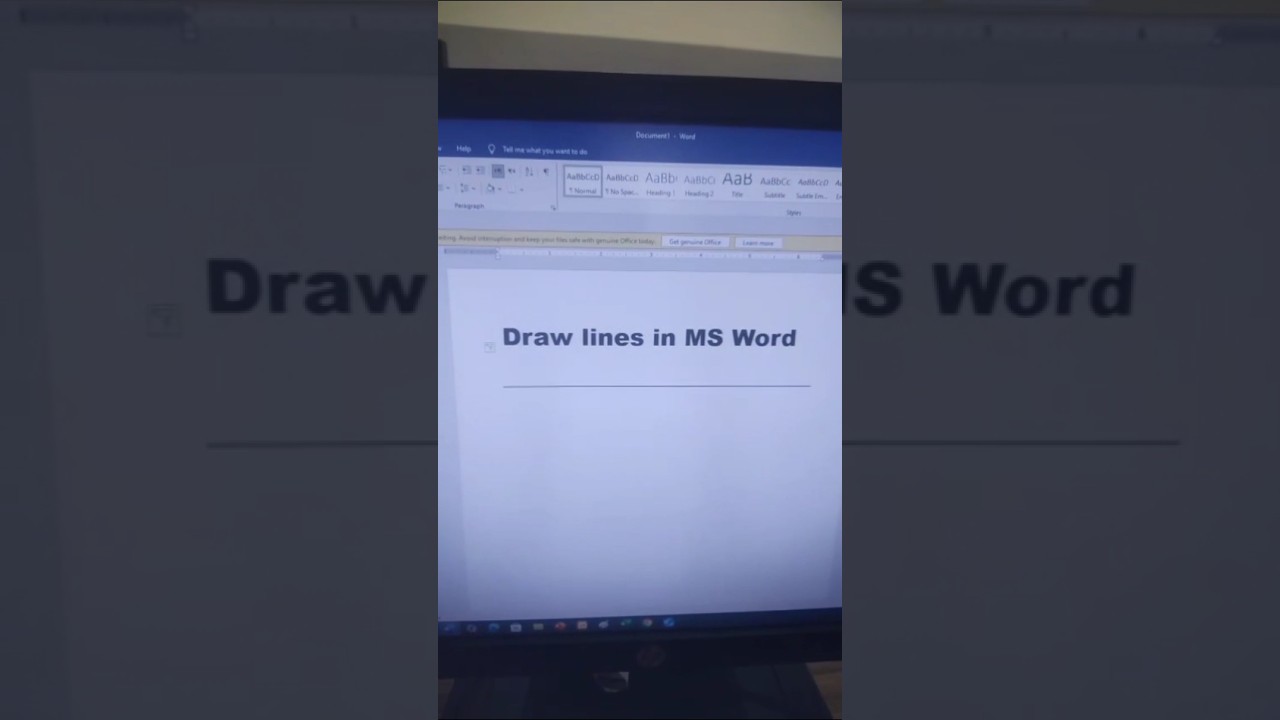 How to Draw a Line in MS Word | Easy Trick for Beginners #MSWord #techshorts#WordTips #LineInWord