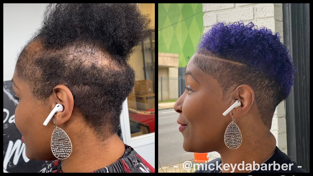 Gave my model purple 💜💜💜 curls by Mickeydabarber