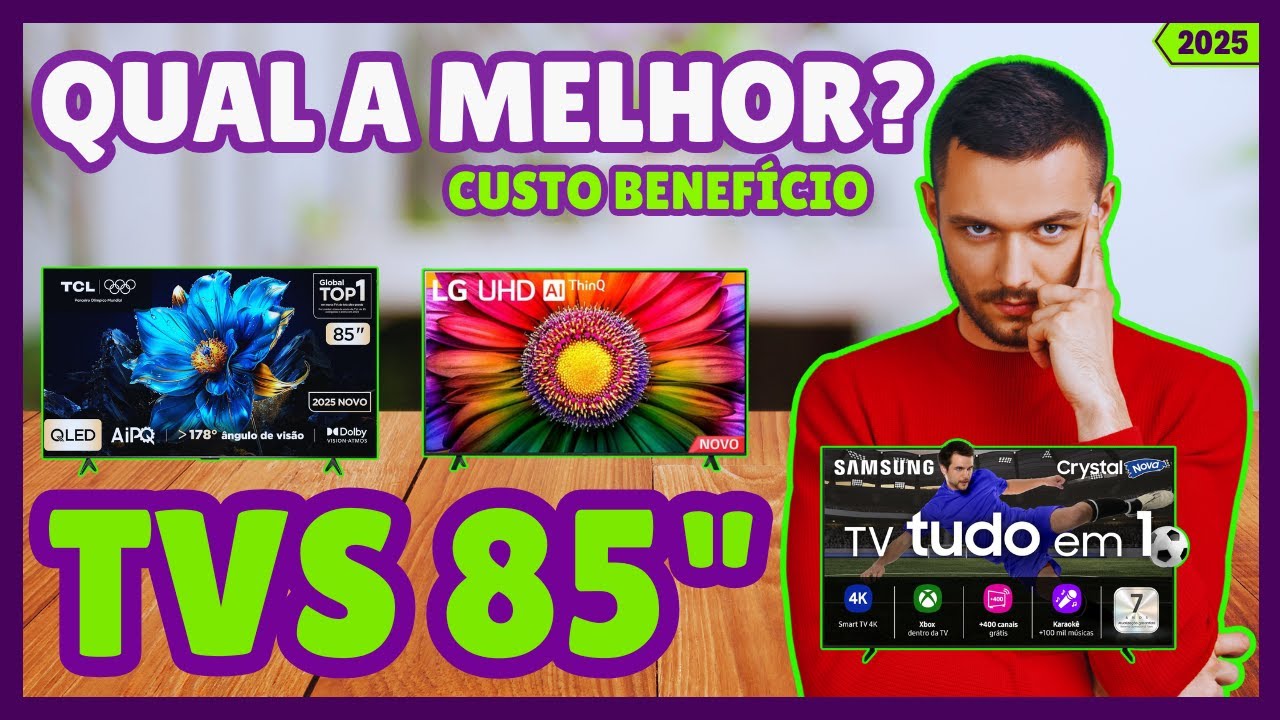 [NOVO] TOP 3 SMART TV DE 85 POLEGADAS COM MELHOR CUSTO BENEF&Iacute;CIO EM 2025