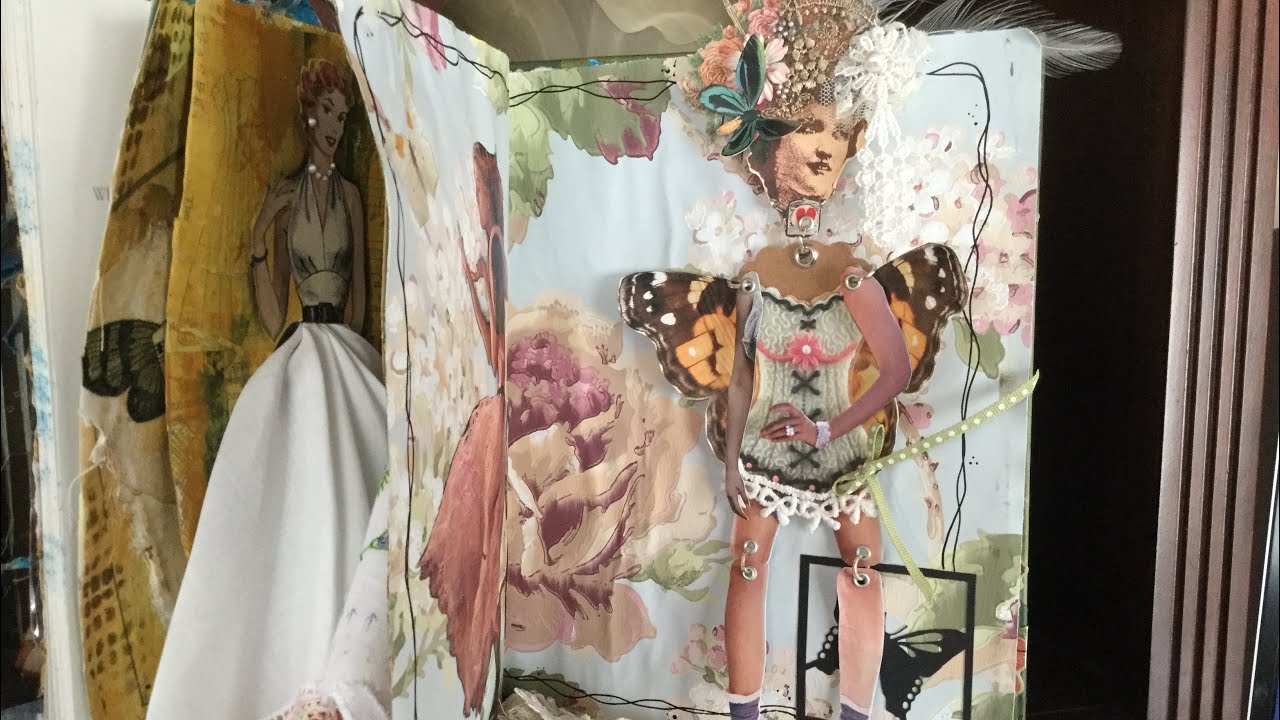 Paper Dolls Altered Book Project VIDEO #12 - ARTICULATED PAPERCLIP DOLL 