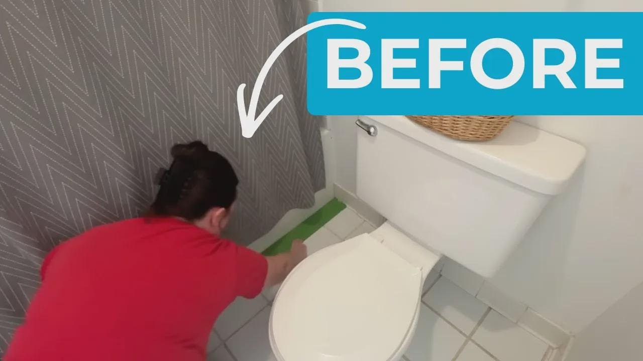 Sie verwandelt ihren alten Badezimmerboden mit diesem genialen Makeover-Trick!