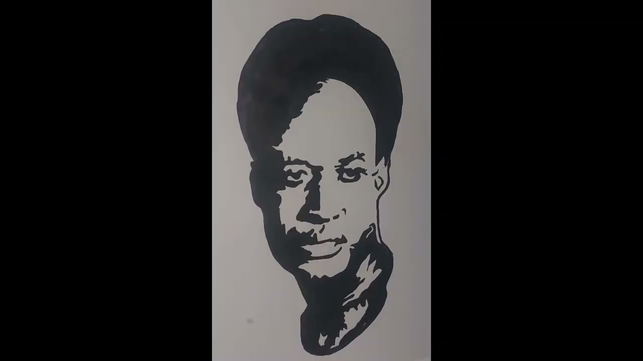 Step By Step Tutorial  - How To Draw Osagyefo Dr Kwame Nkrumah