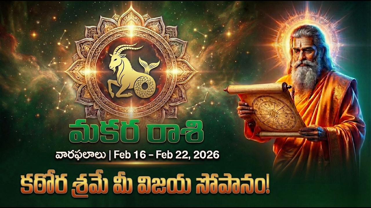 వారఫలం - Weekly Horoscope | మకర రాశి (CAPRICORN) - Makara Rasi | 16th Feb - 22nd Feb 2026