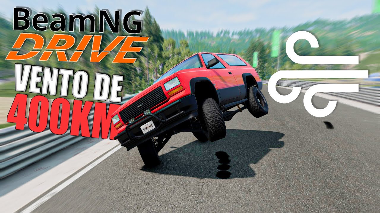 Enfrentando Ventos de 400km por hora no Beamng Drive