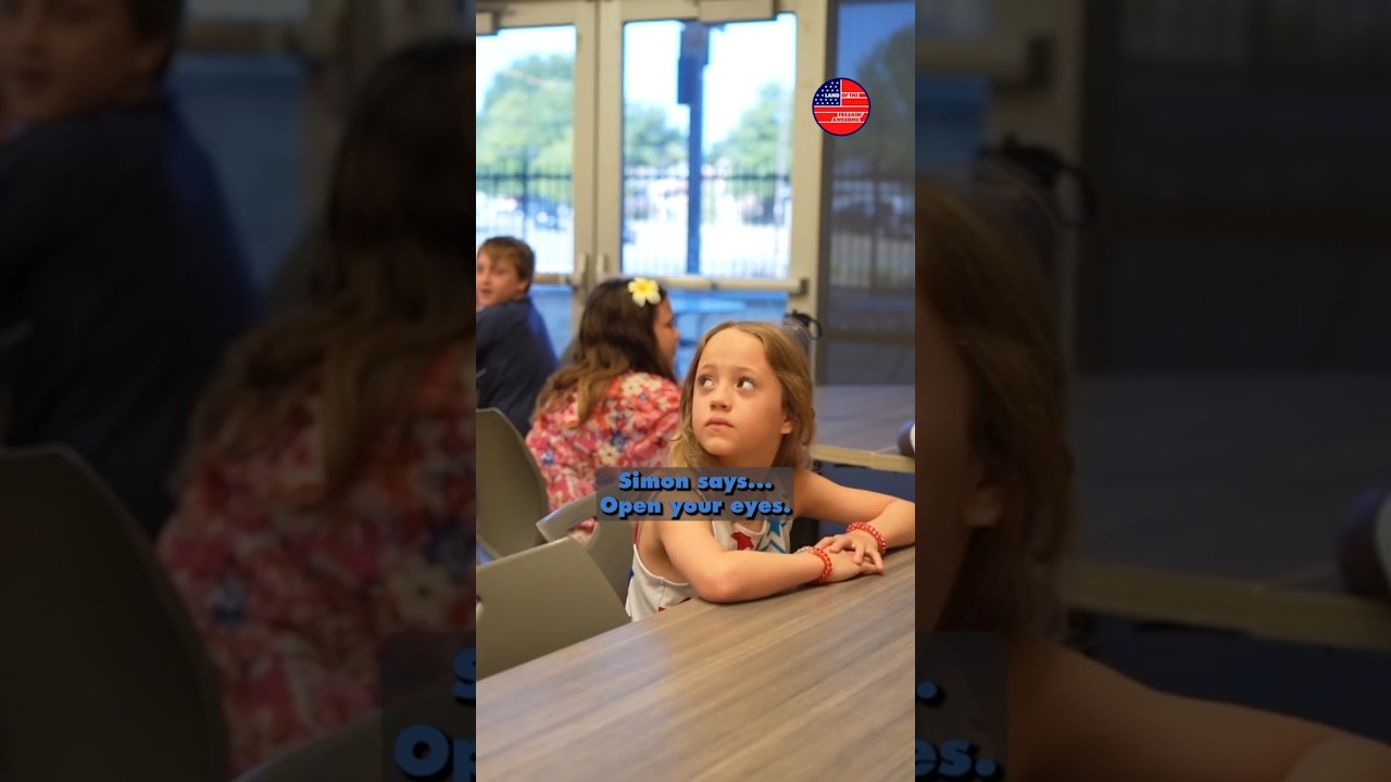 Army dad surprises daughter during Simon Says game #shorts
