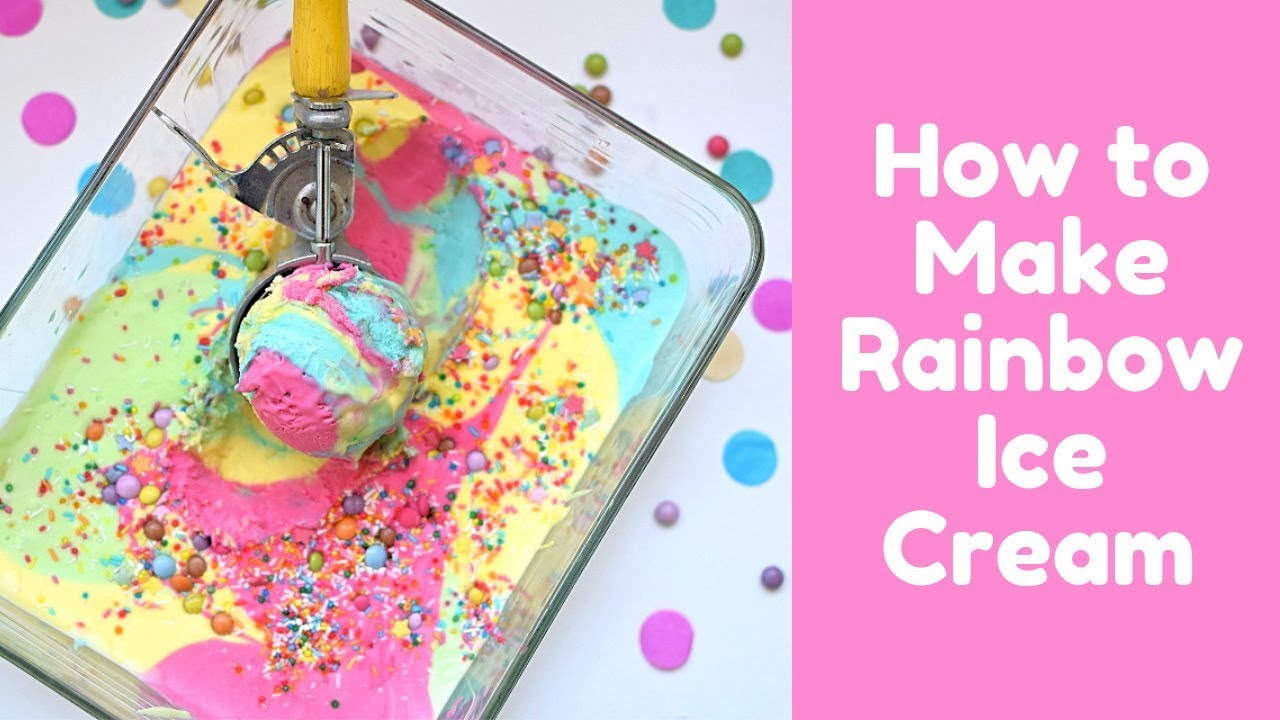 How to Make Rainbow Ice Cream - Easy No-Churn Recipe