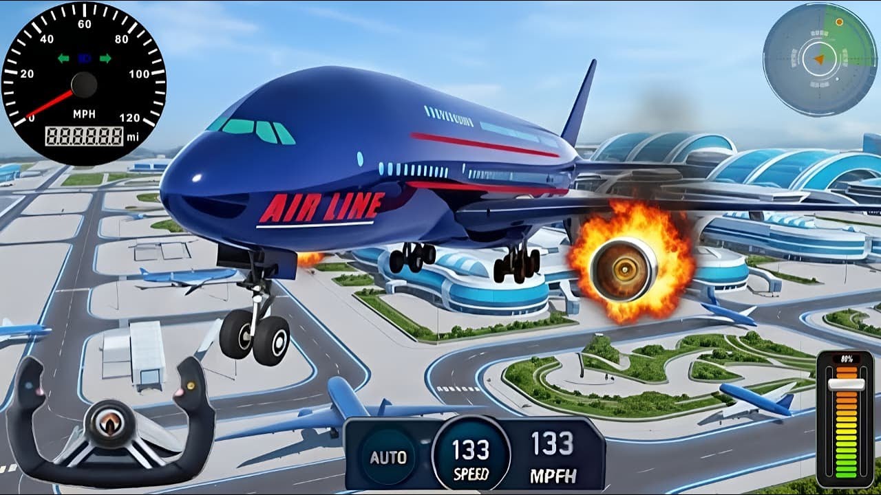 Real Flight Airplane City Pilot Simulator - Plane Boeing Emergency Landing - Android Gameplay
