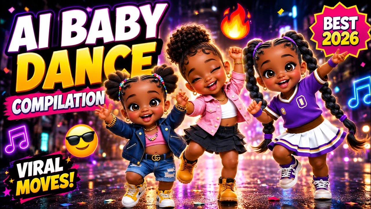  AI BABY MOVES COMPILATIONS 💃🥰😇#aibaby #dance