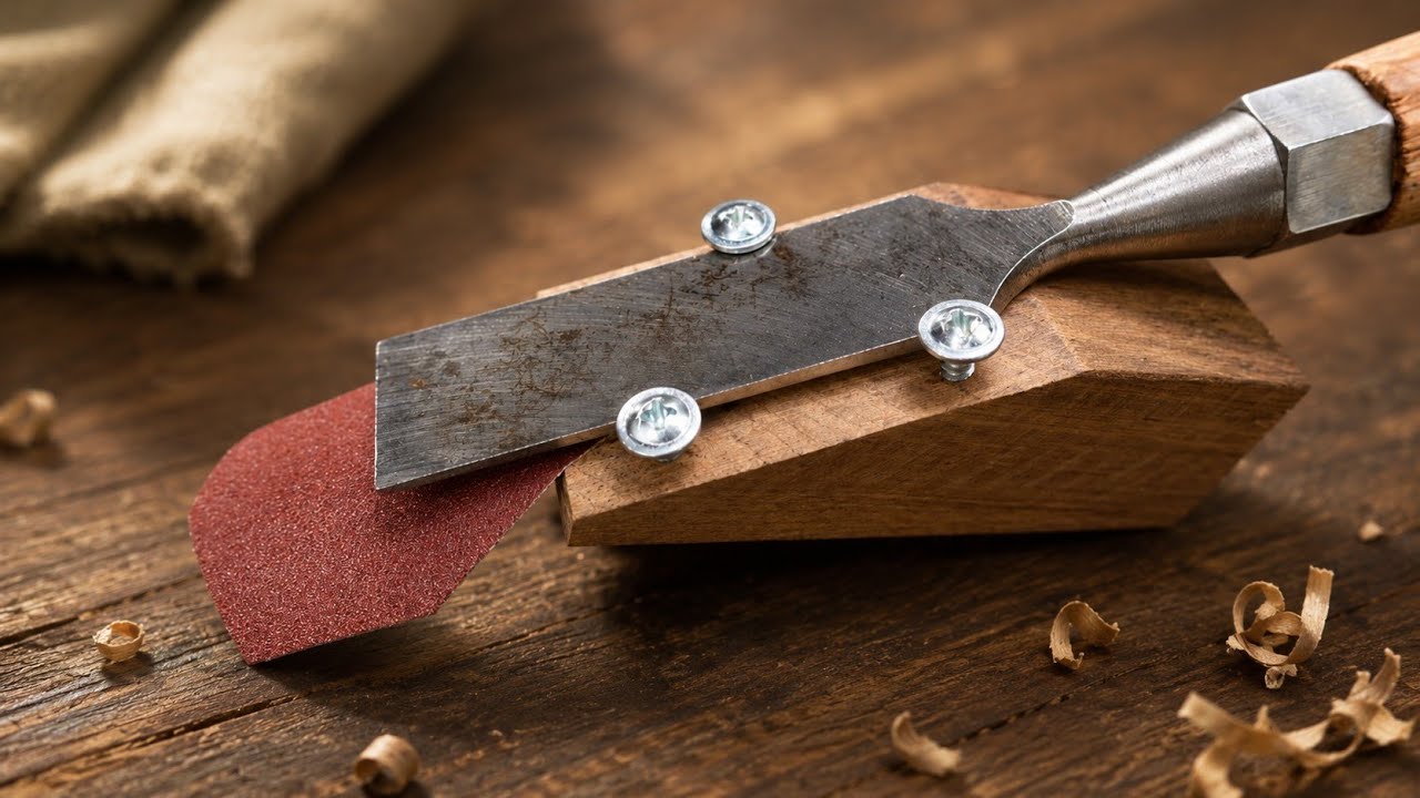 How to sharpen a chisel as sharp as a razor!  Sharp razor
