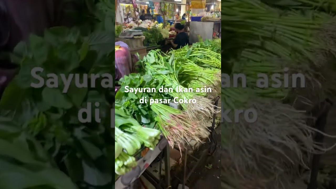 Sayuran dan Ikan asin di pasar cokro Bali
