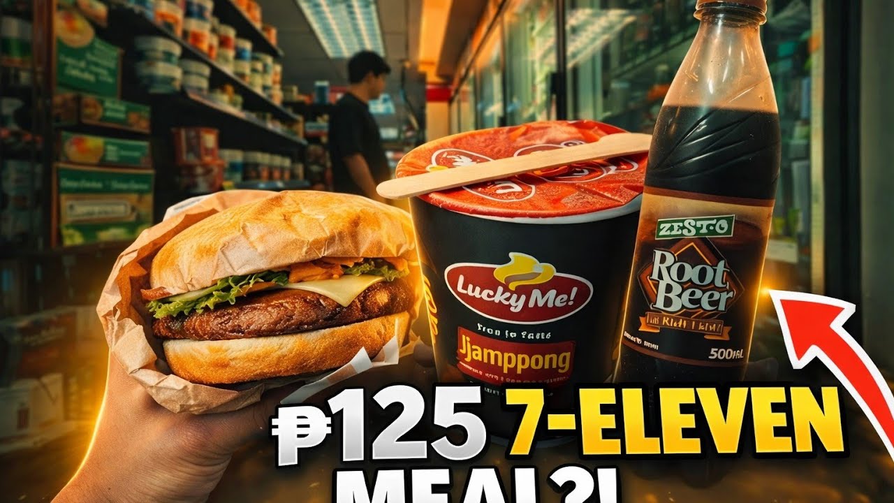 Midnight snack at burger machine & 7 11