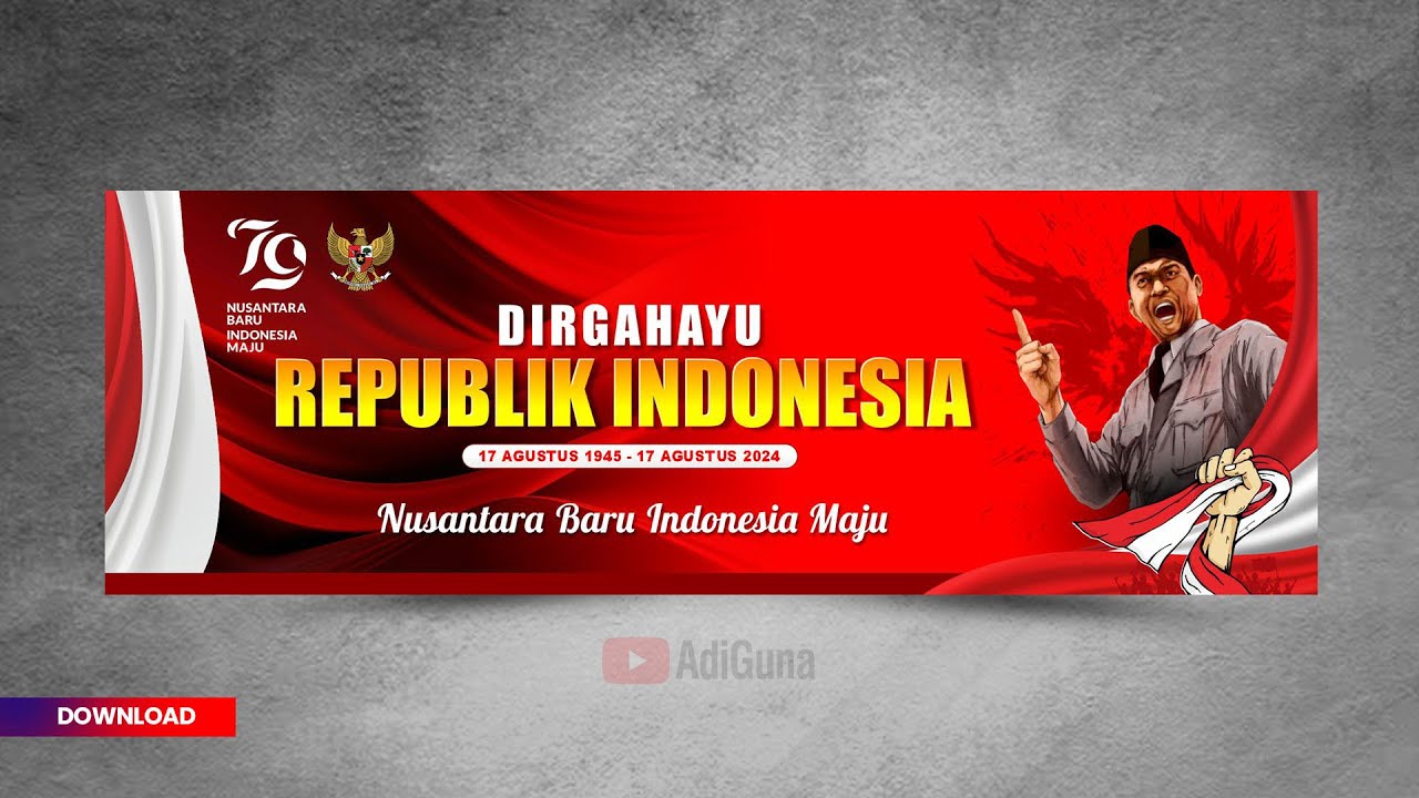 Membuat Desain Spanduk 17 Agustus 2024 - CorelDraw