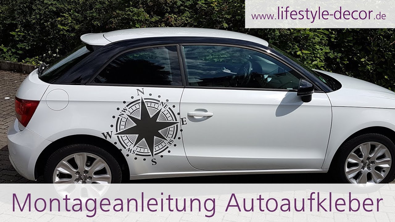 Montageanleitung Autoaufkleber - Aufkleber nass verkleben