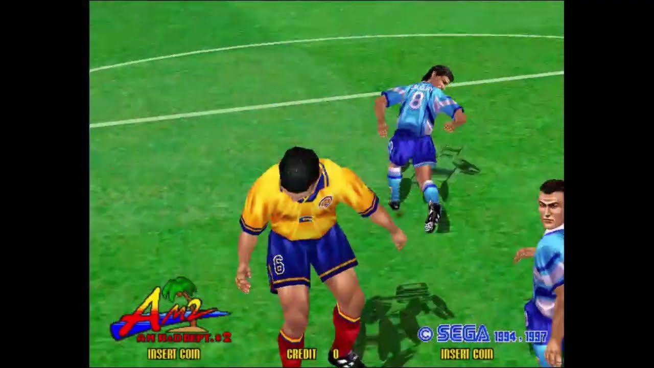 VIRTUA STRIKER 2  – SEGA 1997 arcade retrogame longplay , Uruguay Second Playthrough