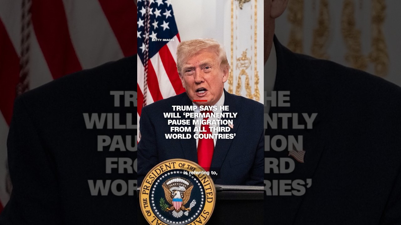 Trump says US will 'permanently pause migration from all Third World countries'