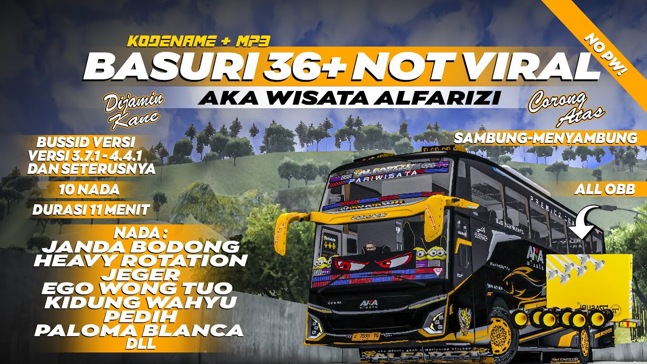 UPDATE‼️SHARE KD BASURI 36+ NOT ALFARIZI😎🤙NOPW! FULL NADA BARU! BIKIN CANDU!😋|| BUSSID V3.7.1-V4.4.1