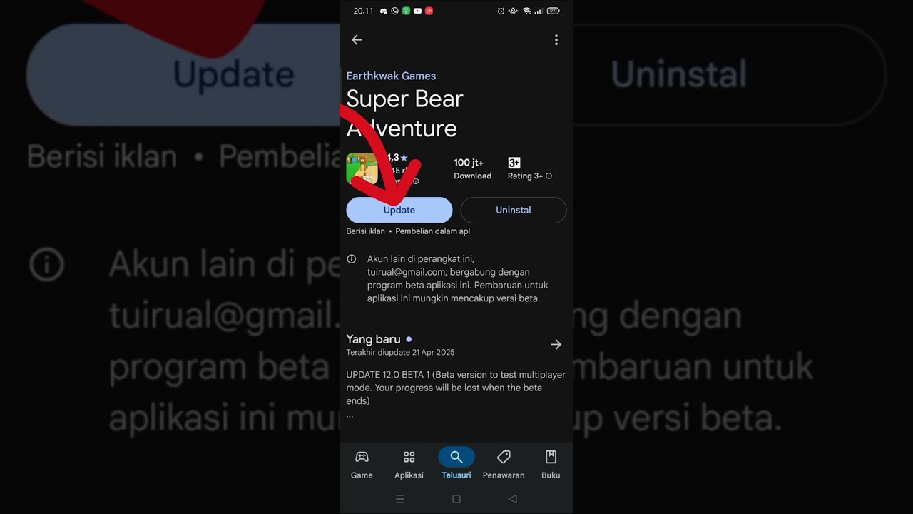 Cara Update Super Bear Adventure bisa Multiplayer #livestream #liveshorts #superbearadventure