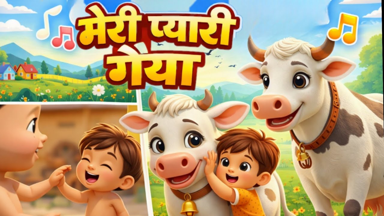 Gaiya Meri Aati Hai | Hindi Rhymes collection for Children | Screentak 