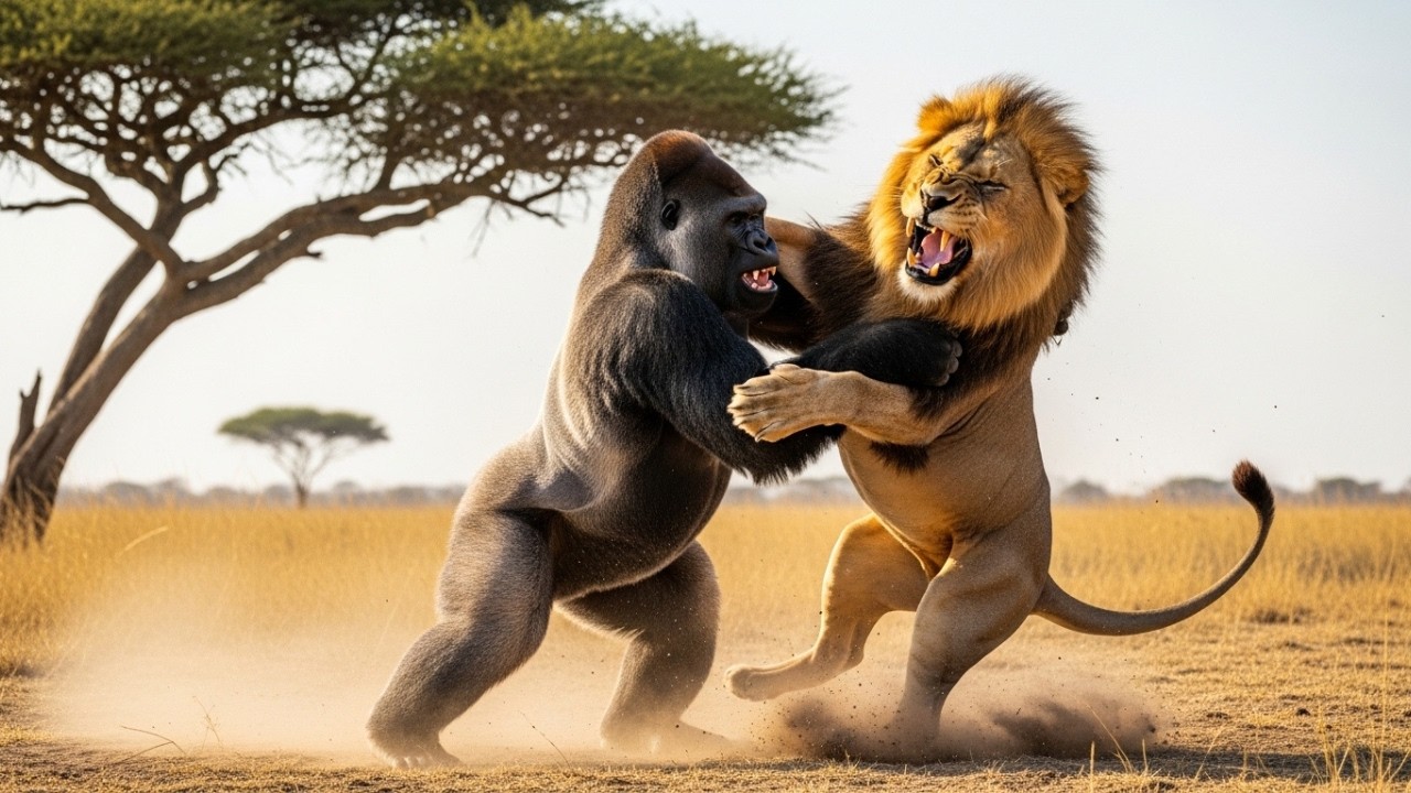 Lion Tried to Take a Gorilla Cub — This Mistake Cost Him His Life