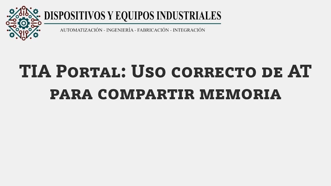 TIA Portal: Uso correcto de AT para compartir memoria