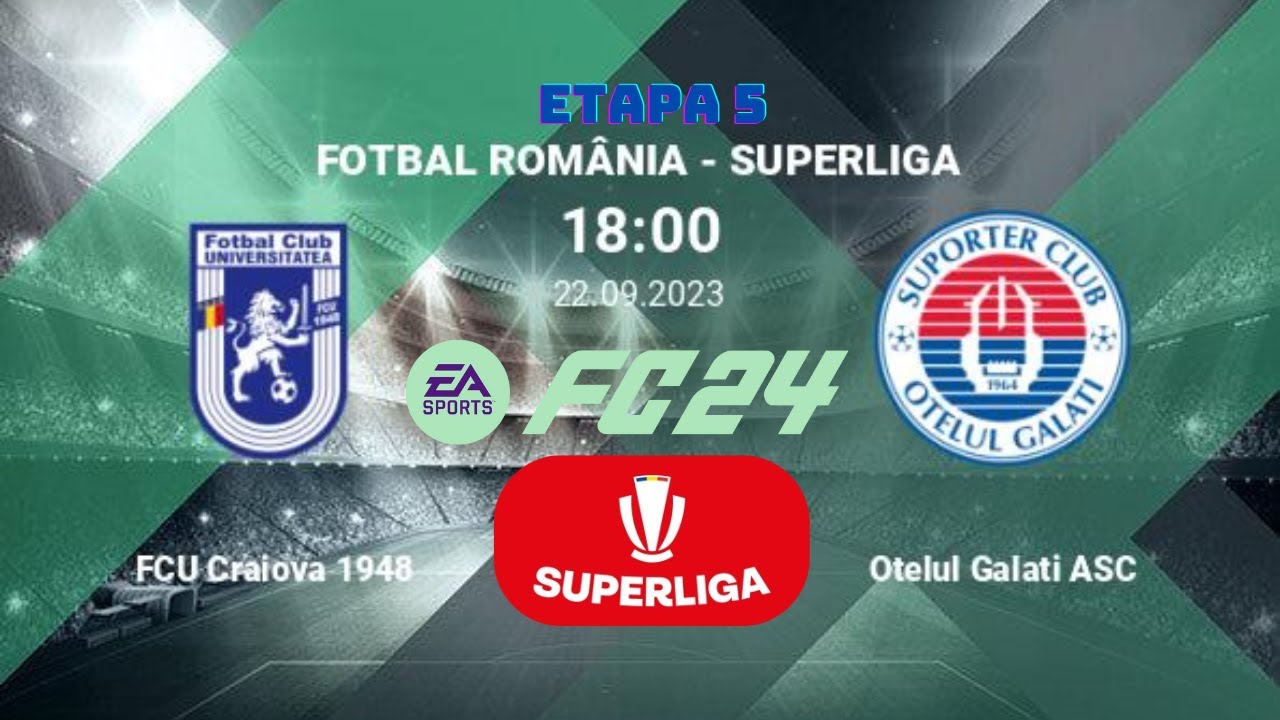 🇷🇴Fcu Craiova 1948 - Otelul Galati - Superliga Romania -EA FC24 Gameplay Xbox Series X- MECIUL ZILEI