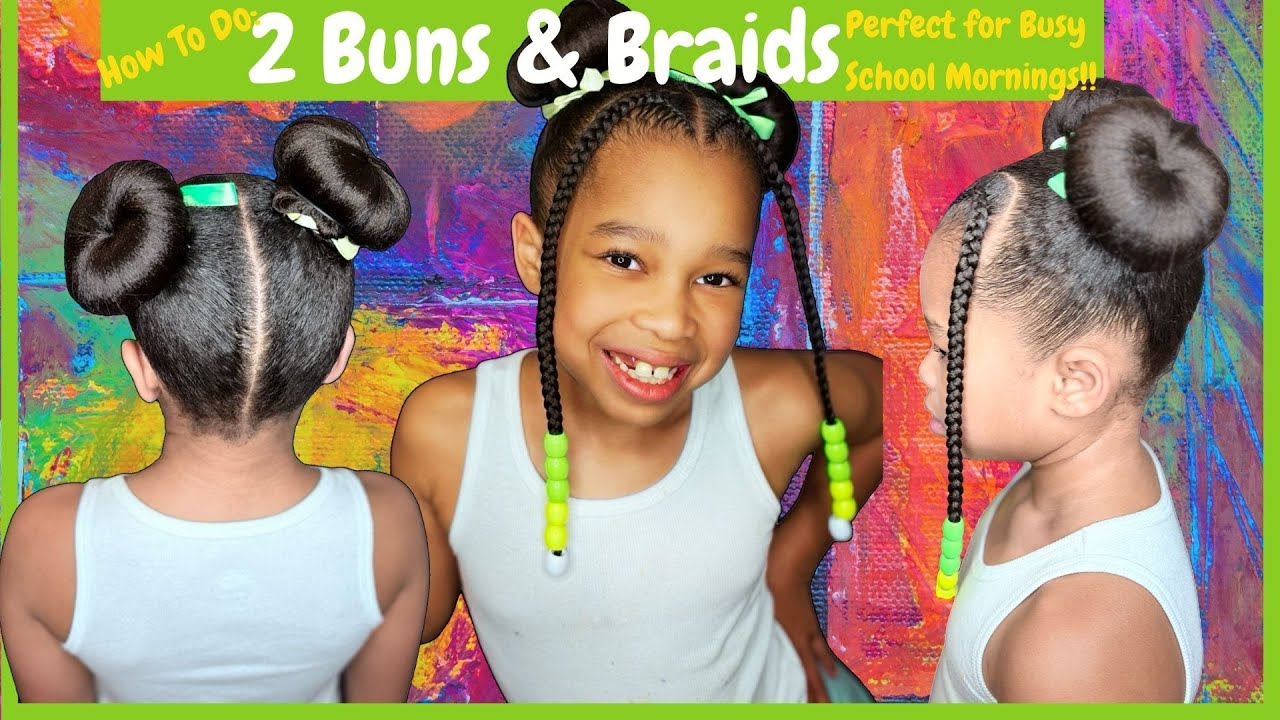 How To: 2 Buns & Braids | Quick & Easy School Proof Hairstyles