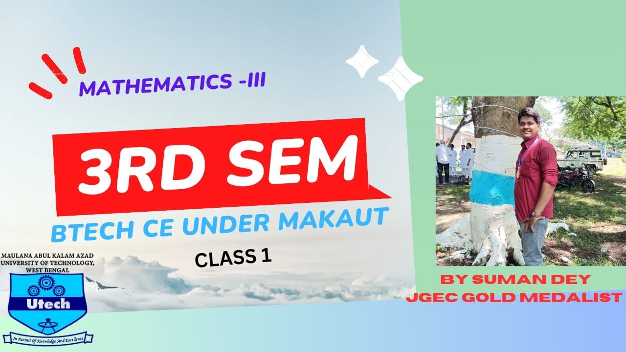 MATHEMATICS-III / BTECH 3RD SEMESTER CIVIL ENGG 2024 /MAKAUT / CLASS 1 / TRANSFORM THEORY