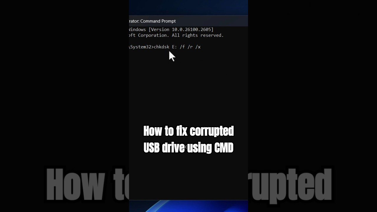 How to Fix Corrupted USB Drive in Seconds Using CMD (Simple Trick!)