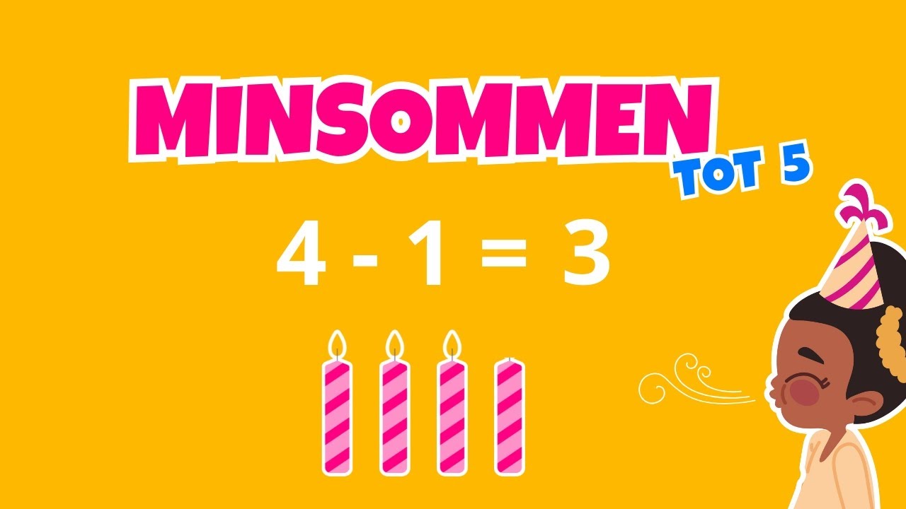 Leren Rekenen | SUPER  leuke minsommen/ erafsommen oefenen tot 5 | Speciaal voor kleuters