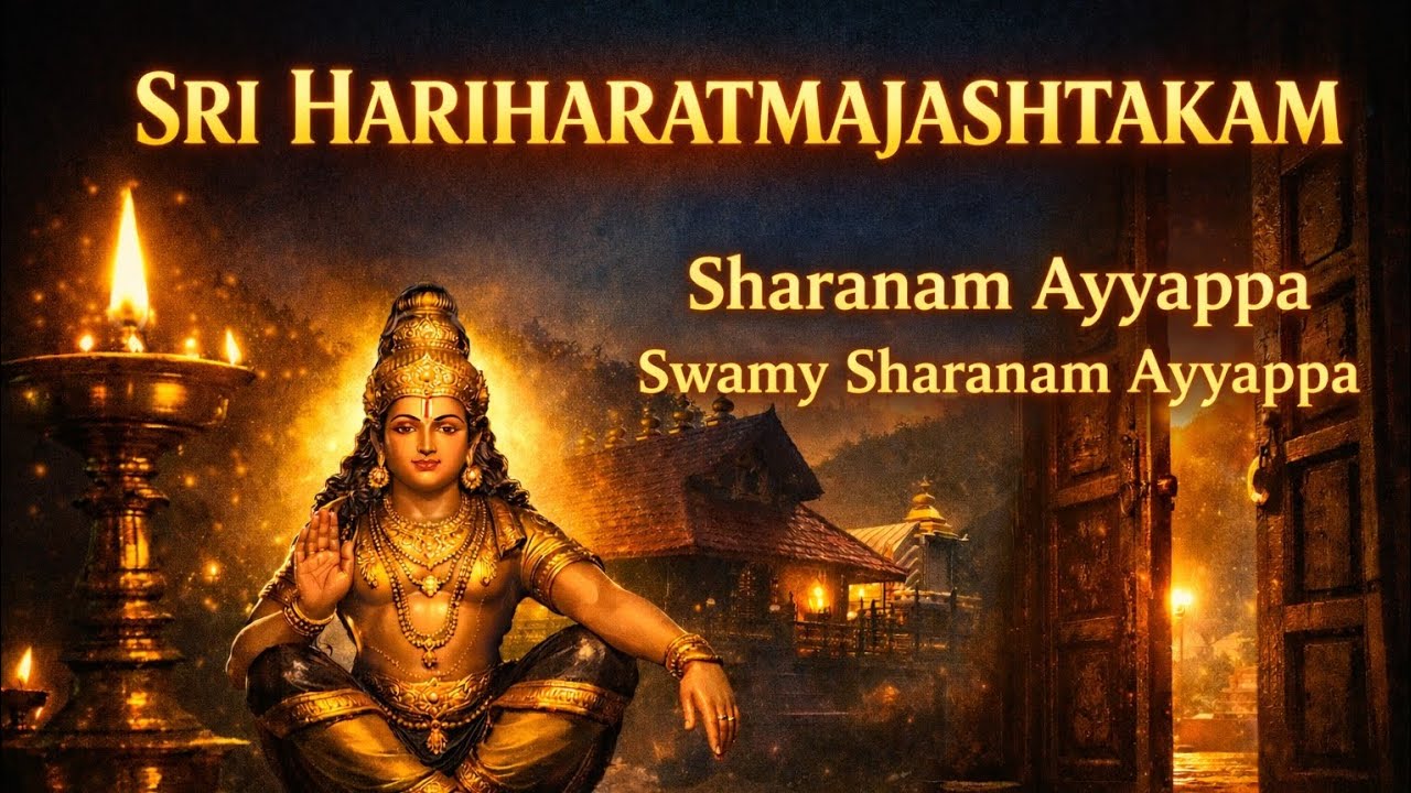 Sri Hariharatmajashtakam 🔥| Sharanam Ayyappa Swamy - Harivarasanam Full