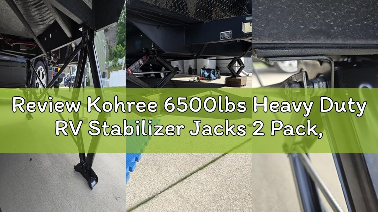 Review Kohree 6500lbs Heavy Duty RV Stabilizer Jacks 2 Pack, 24 Inch Leveling Scissor Jack for Trave