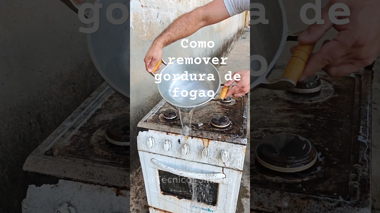 como remover gordura do fog&atilde;o com &aacute;gua quente #fog&atilde;o #gordura #dicas #limpeza #lavar