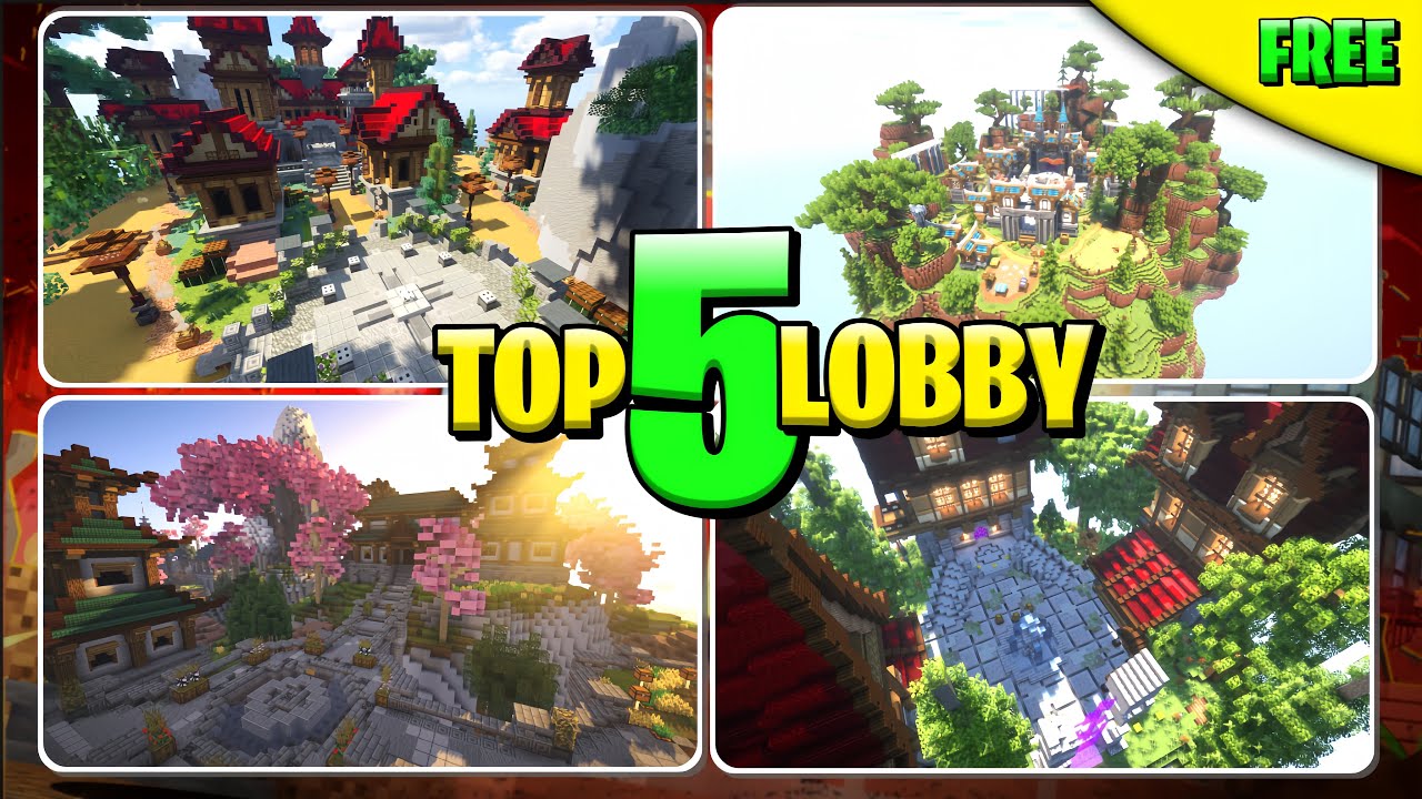 Top 5 Minecraft Lobbies | Best 5 Free Lobby Downloads | Minecraft Free Lobbies | 2024