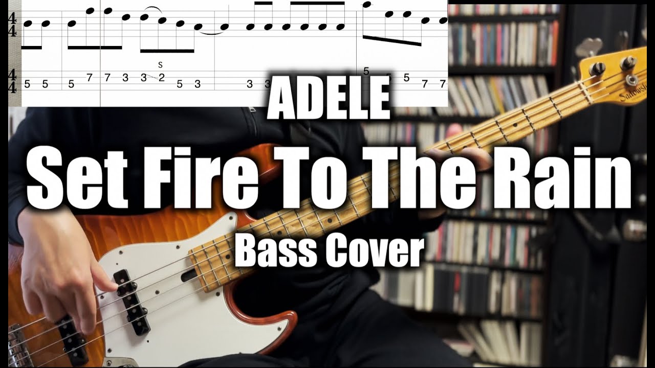 Adele - Set Fire To The Rain (Bass Cover with TABS)