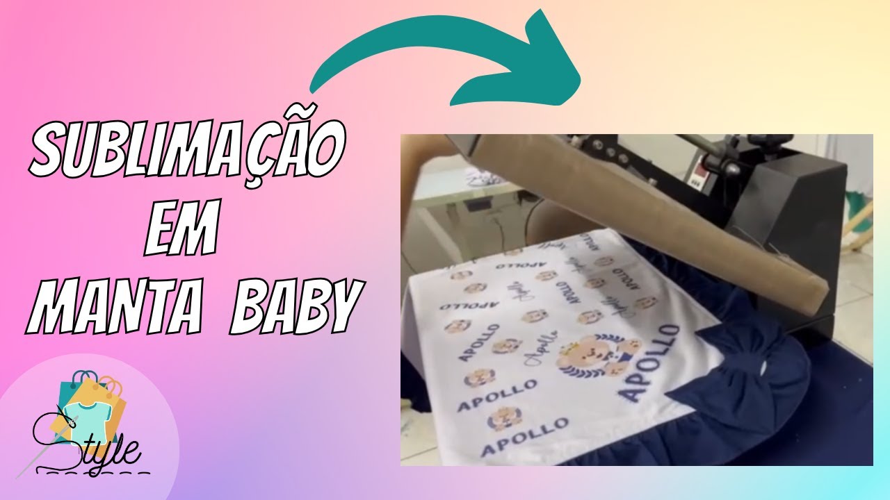 Como fazer,  sublimação em manta para bebês (style sublimação)