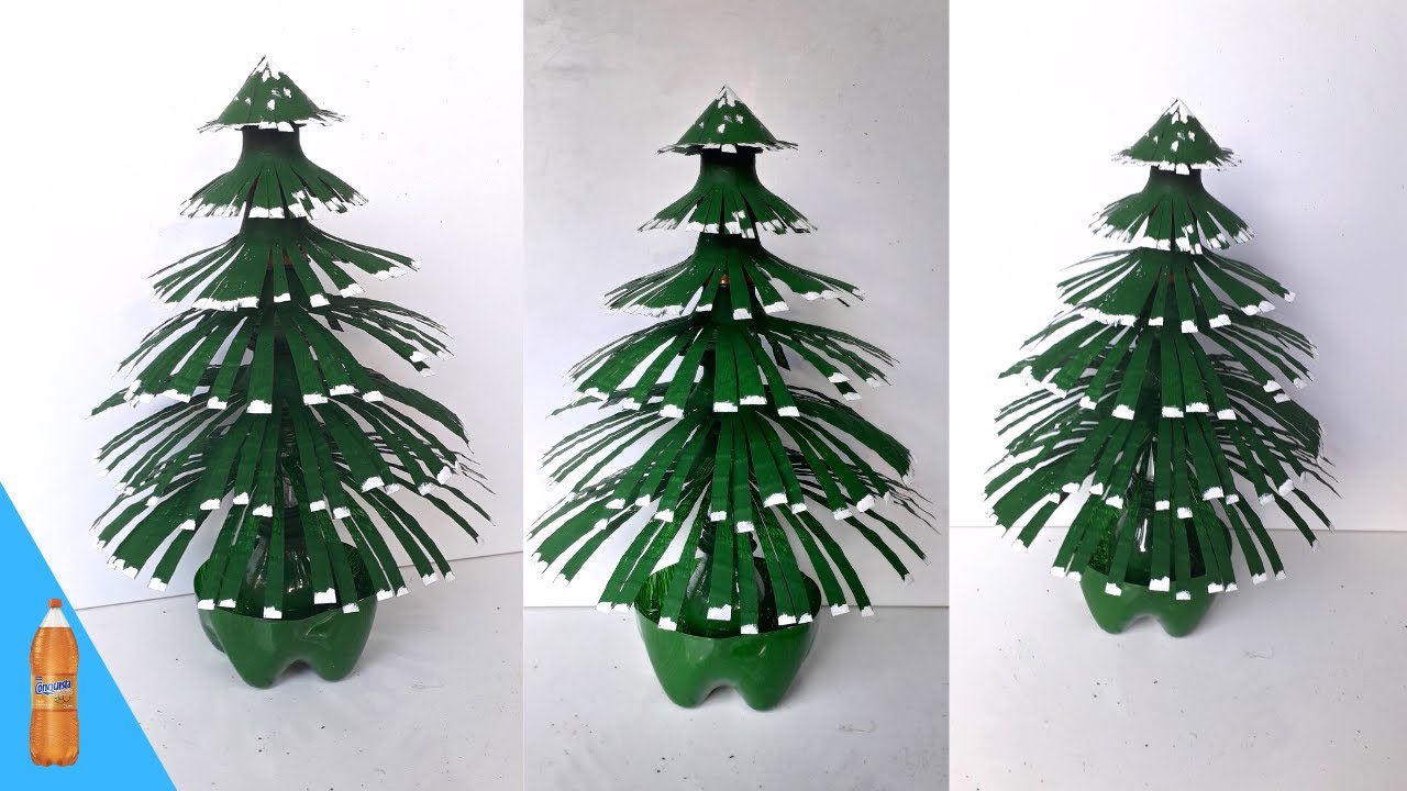 Árvore de Natal feita com Garrafa Pet