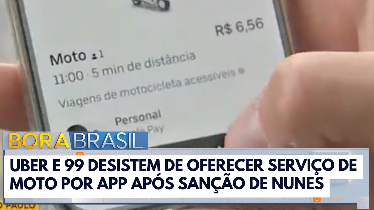 Uber e 99 desistem de serviço de moto por aplicativo em SP | Bora Brasil