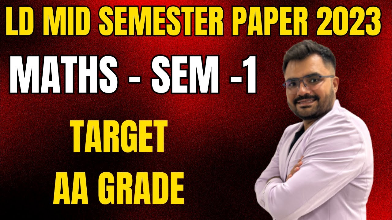 GTU - SEMESTER 1 - MATHS -  ld MIDSEMESTER PAPER 2023 - part - 1