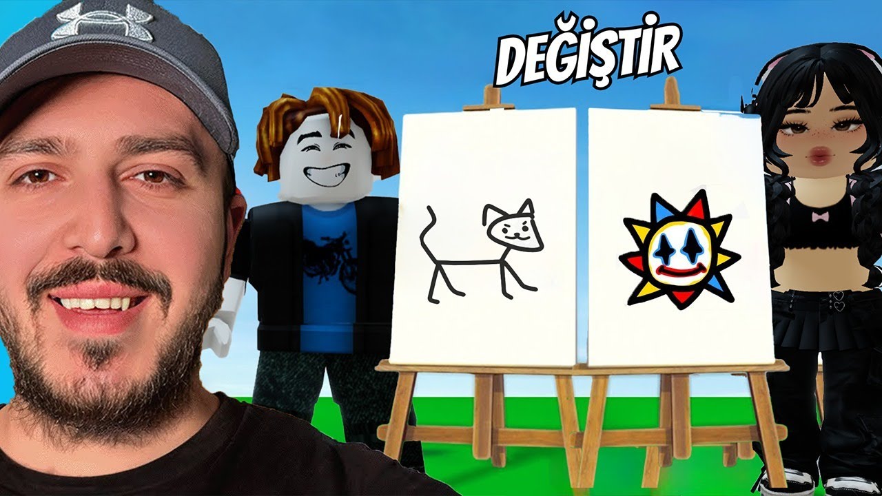 ROBLOX'TA ÇİZ VE ARKADAŞINLA DEĞİŞTİR!🖌️🎨🖼️