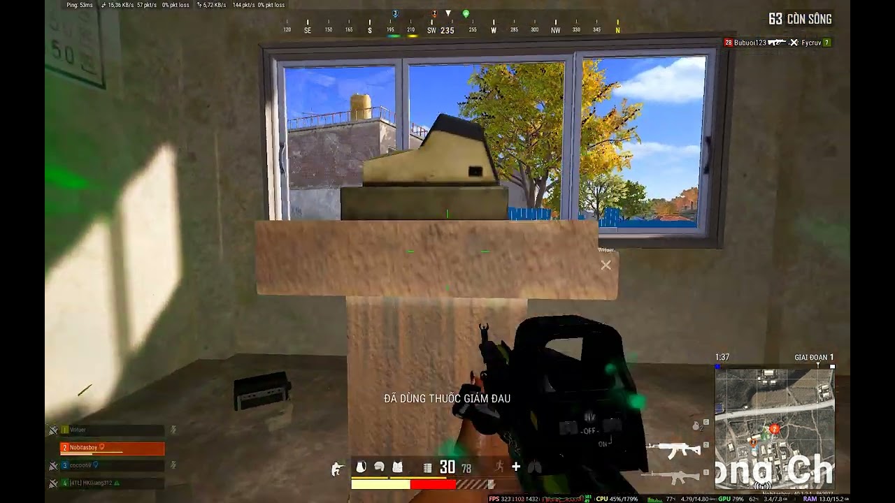 7800x3D 3070ti Ram 16gb single bus 5600 test PUBG
